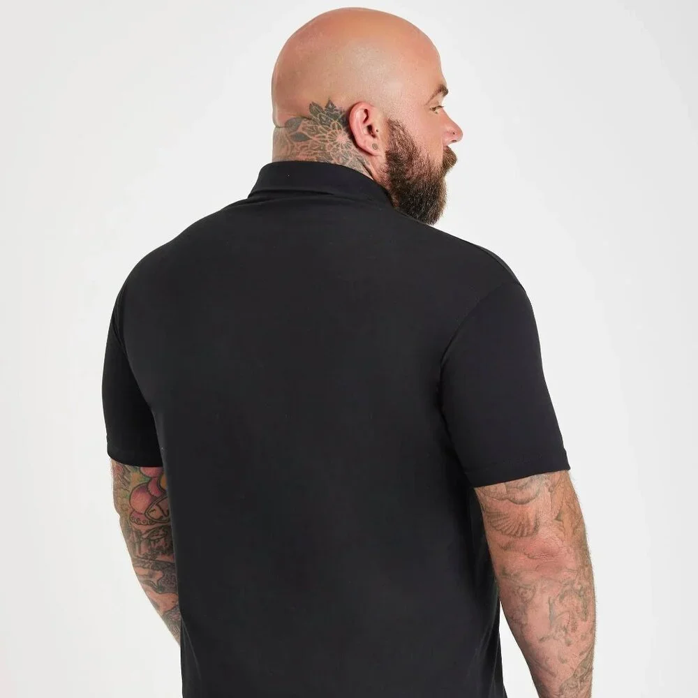 Built Different Black Polo‎ Size 4XL